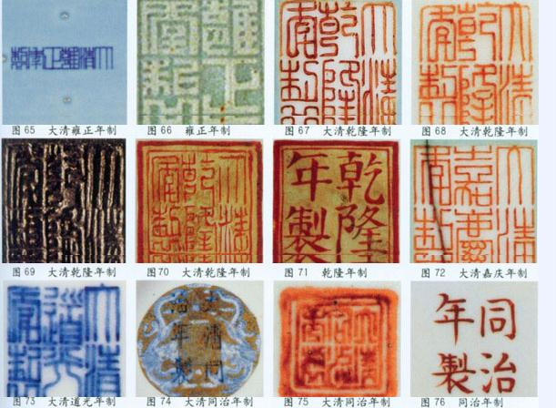 历朝官窑民窑瓷器款识集藏从款式鉴定瓷器真伪