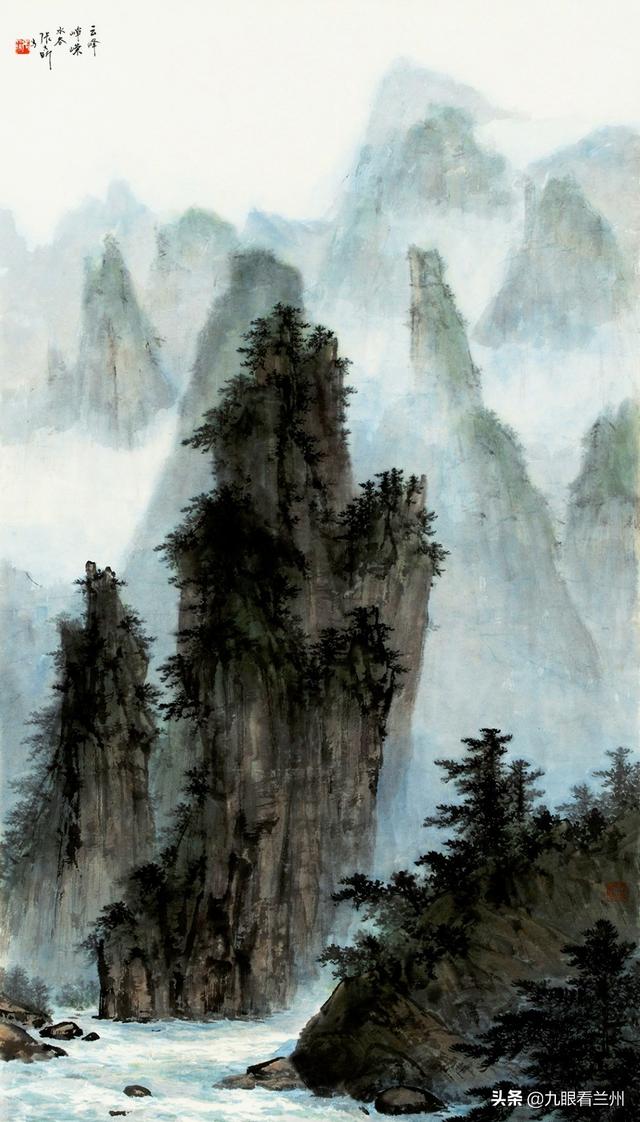 张大昕山水画作品是心灵笔墨艺术的自由