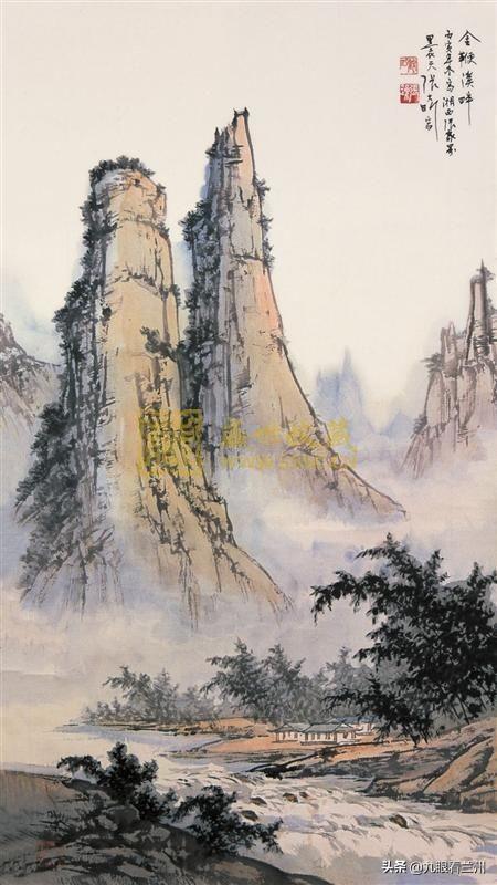 张大昕山水画作品是心灵笔墨艺术的自由