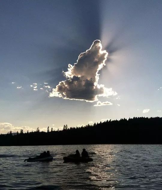 瑞彩祥云!神佛现身!罕见云上动物!