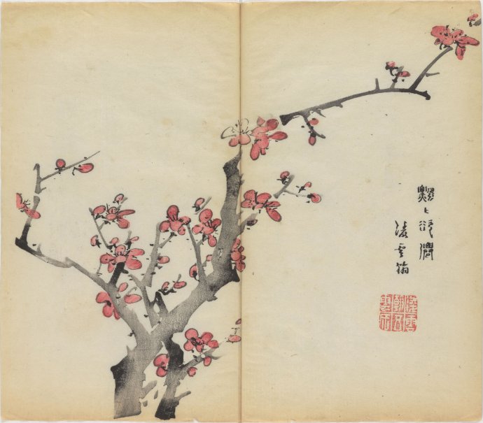《十竹斋画谱》之《梅花》 - 好网角收藏夹