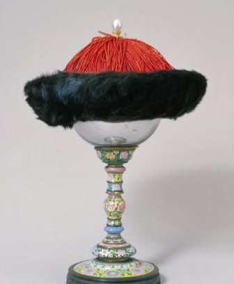 薰貂皮皇帝冬吉服冠行服行服:一般是马褂,一般用于外出和打猎.