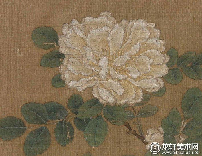 马远白蔷薇图写实工笔花鸟画名画白蔷薇高清大图赏析