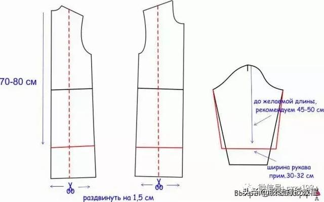 亚麻长袍连衣裙长裤裁剪制版教程281