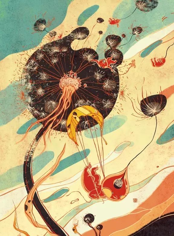 最近火爆朋友圈的插画师倪传婧比较全的作品