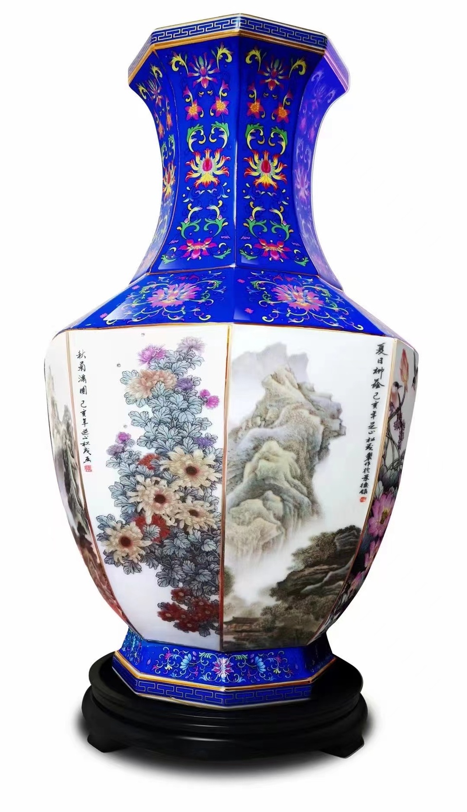 张松茂徐亚凤盛世泰平八方尊粉彩瓷瓶新品首发详情简介价格收藏