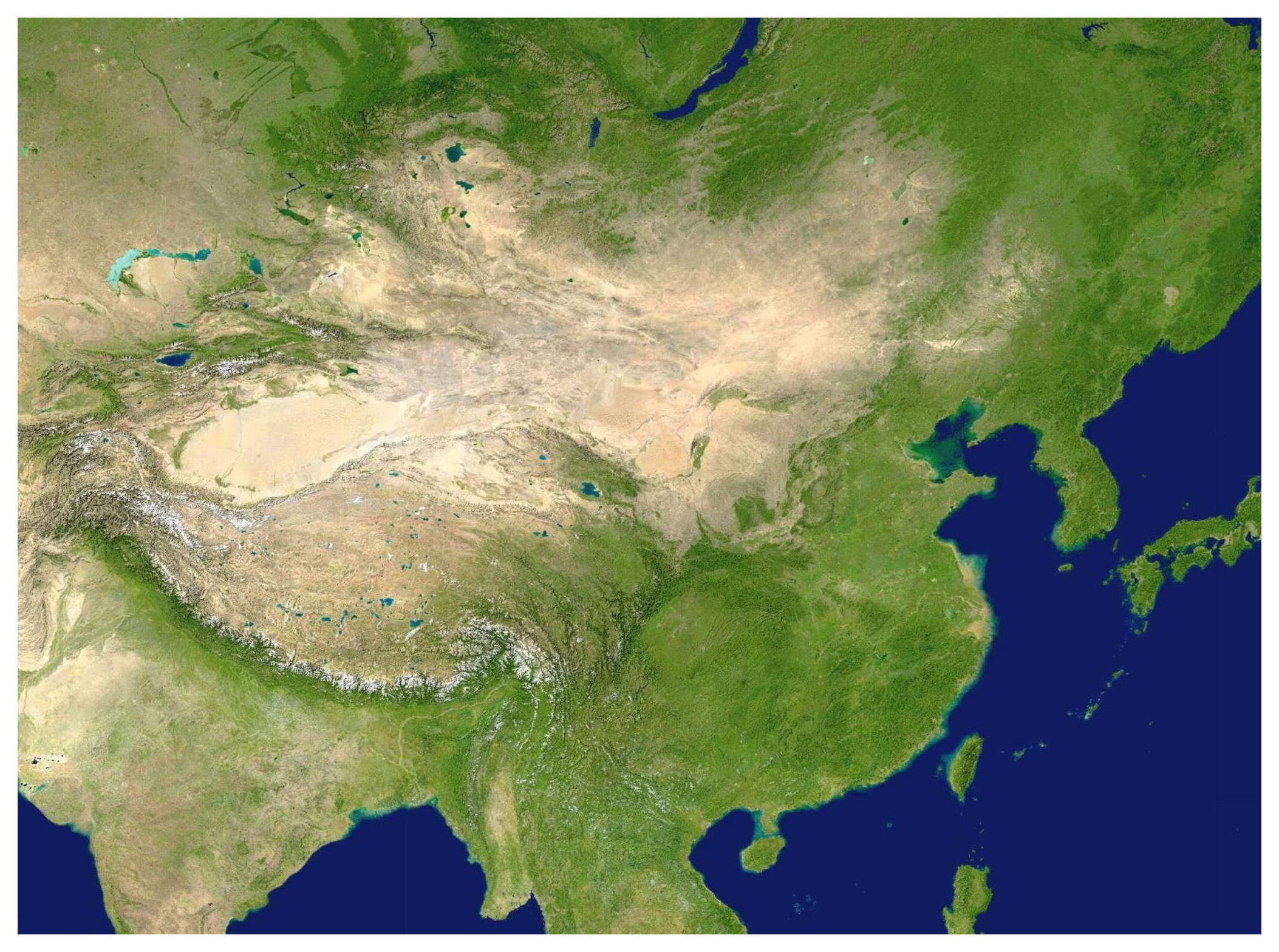 中国地形地势图文