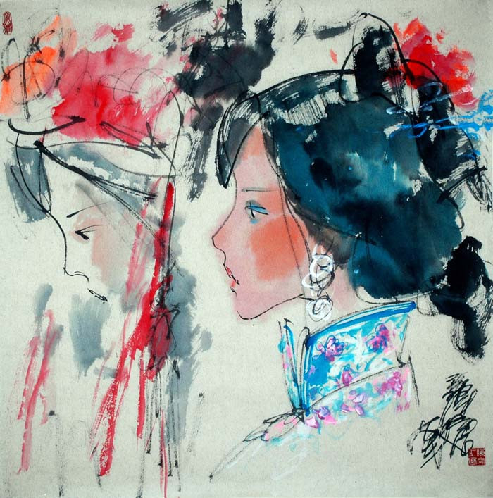 陈奇人物绘画作品欣赏