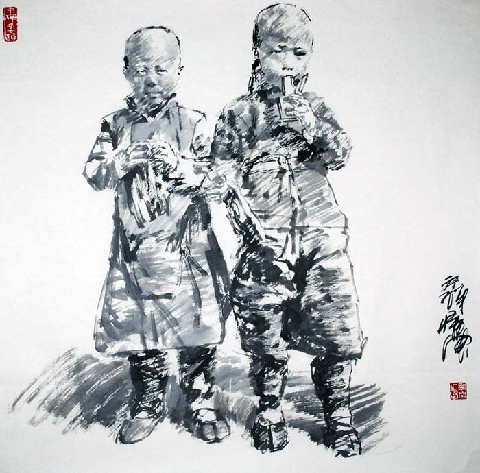 陈奇人物绘画作品欣赏