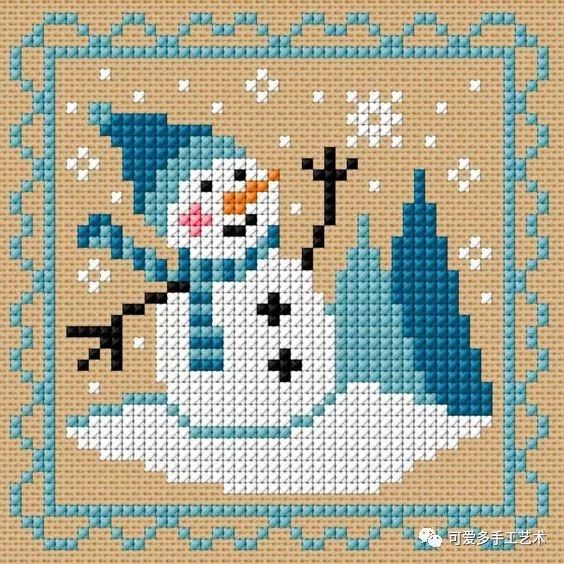 她只用彩线钩了很多小方格竟拼出了十字绣的效果美到邻居都羡慕附教程