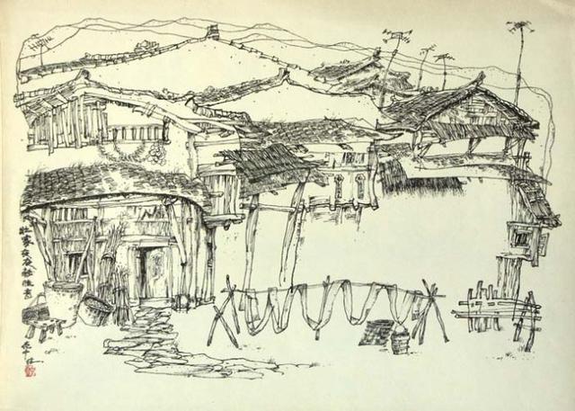 罗克中钢笔画欣赏