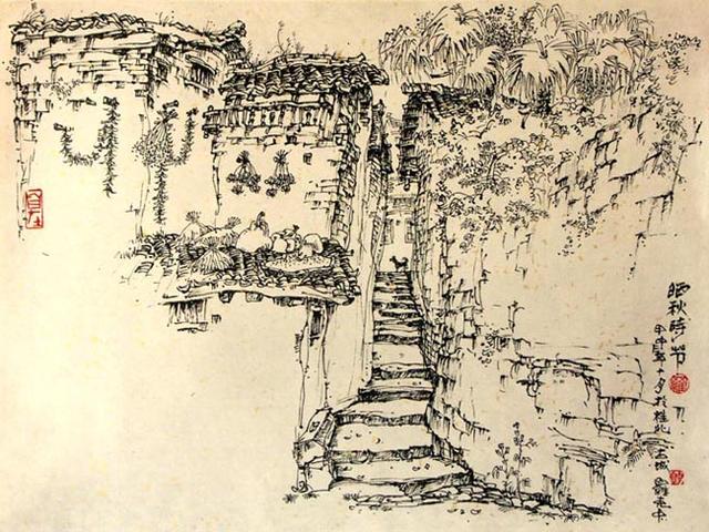 罗克中钢笔画欣赏