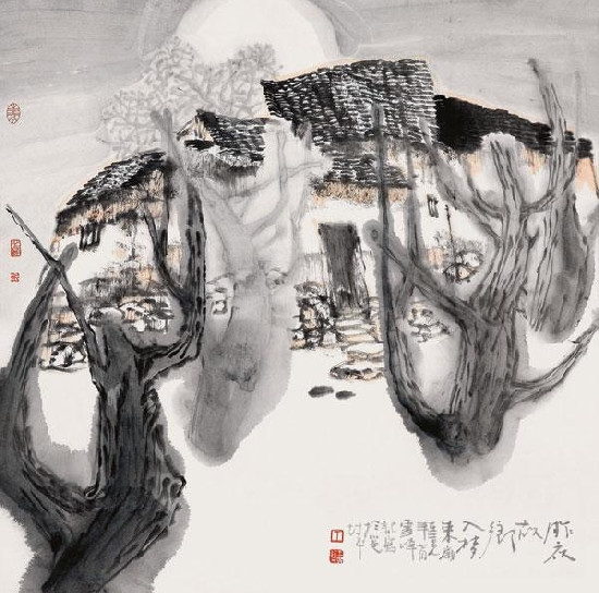 黄格胜是"漓江画派"的领军人物,他擅长中国画,特别是山水画,作品或