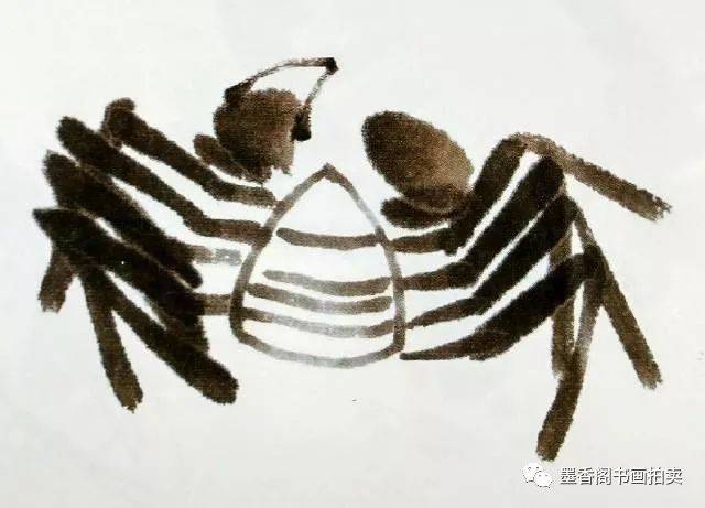 国画教程写意螃蟹的画法