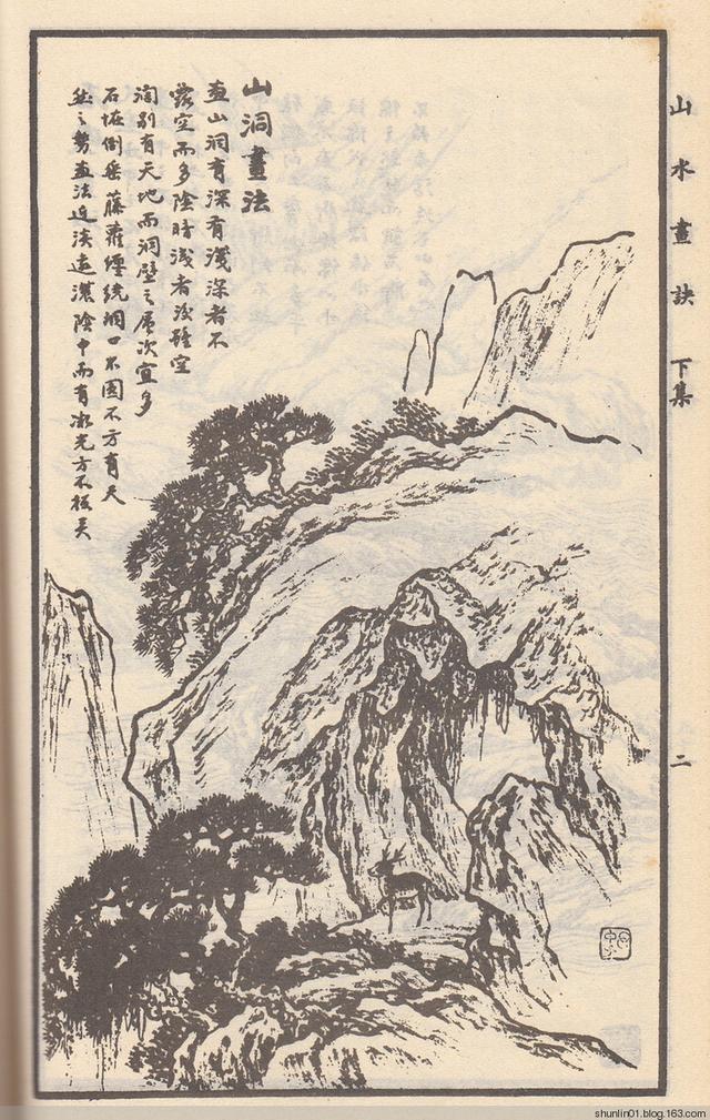 马骀画宝《自习画谱大全》之「山水画诀」上下集/荣宝斋1982年版 - 好
