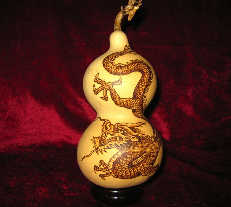 精美的葫芦烙画艺术二中国元素网