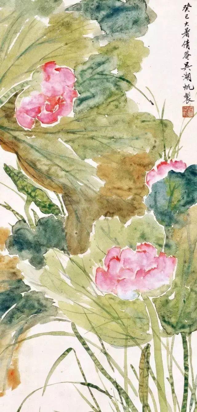 吴湖帆的没骨荷花韵