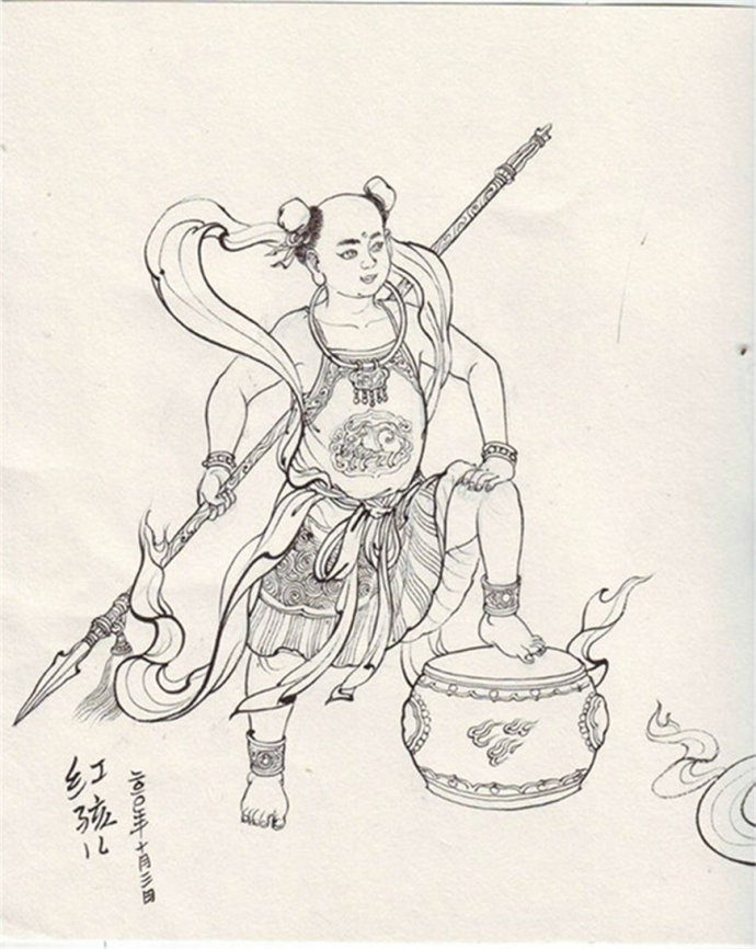 西游记白描人物作品欣赏