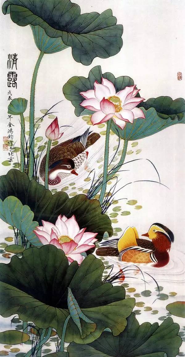 名家笔下的鸳鸯成双对