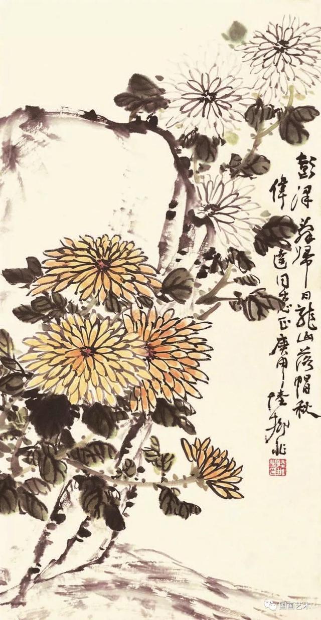 陆抑非花卉草虫画谱分享