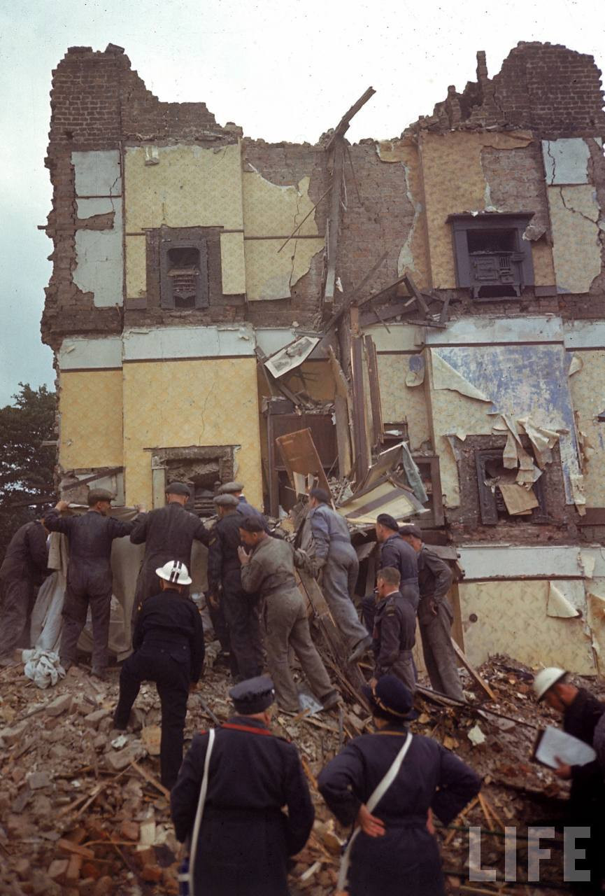 二战德军轰炸伦敦大型历史图片上集