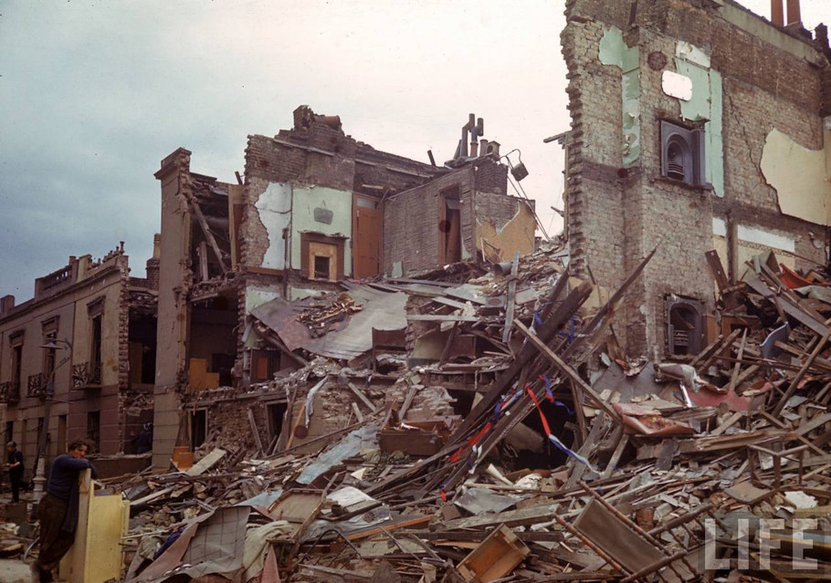 二战德军轰炸伦敦大型历史图片上集