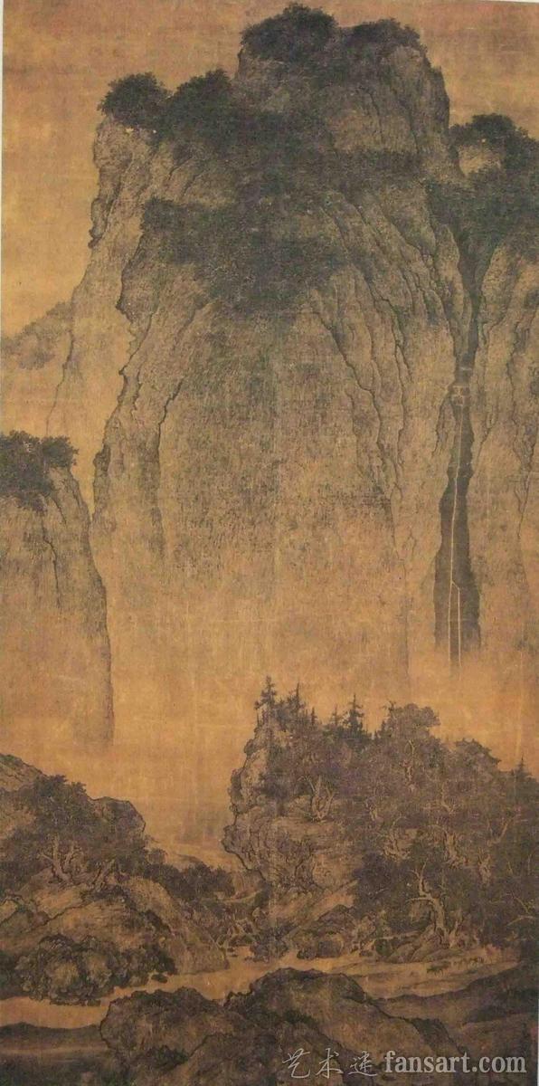 3厘米,台北故宫博物院《溪山行旅图》是北宋范宽的代表作,也是中国