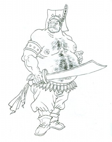 水浒人物肖像白描