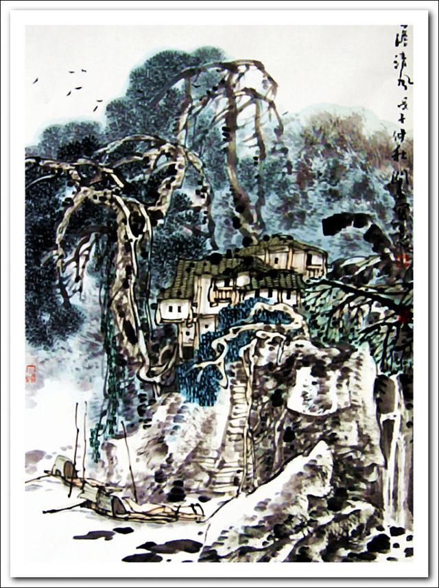 张润生抒情山水画