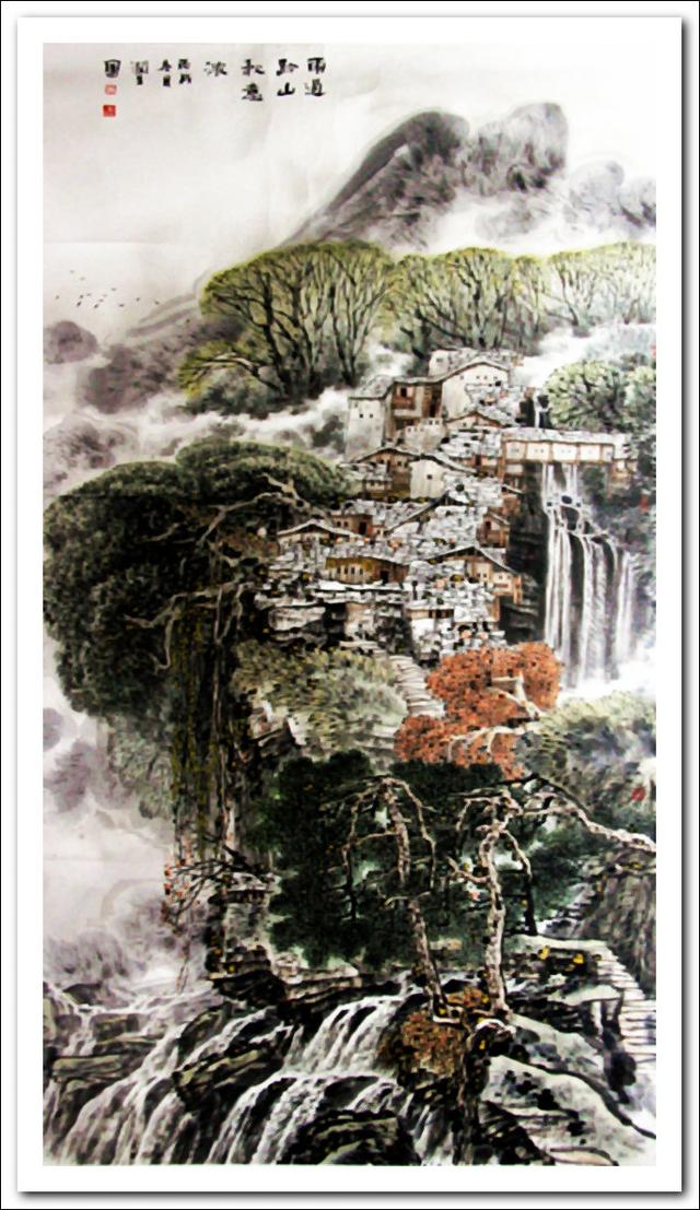 张润生抒情山水画