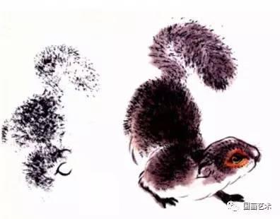 国画写意松鼠画法图文教程 动物画小写意作品欣赏,松鼠简笔画图解