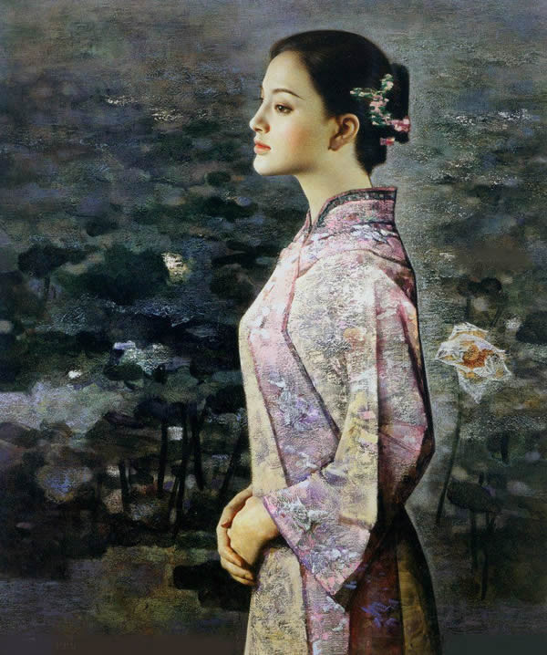 中国油画人物系列画女人的娇媚4