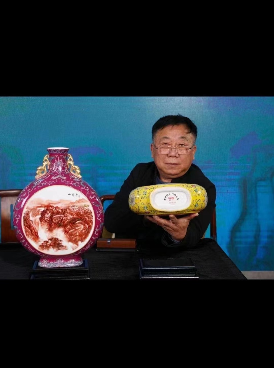 盛世瓷王江山万代抱月瓶王锡良王采大师巅峰钜制粉彩瓷瓶对瓶