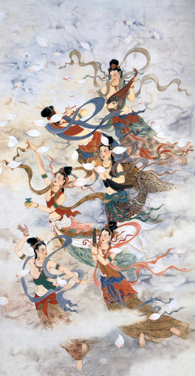 古典美女嫦娥美术素材资料