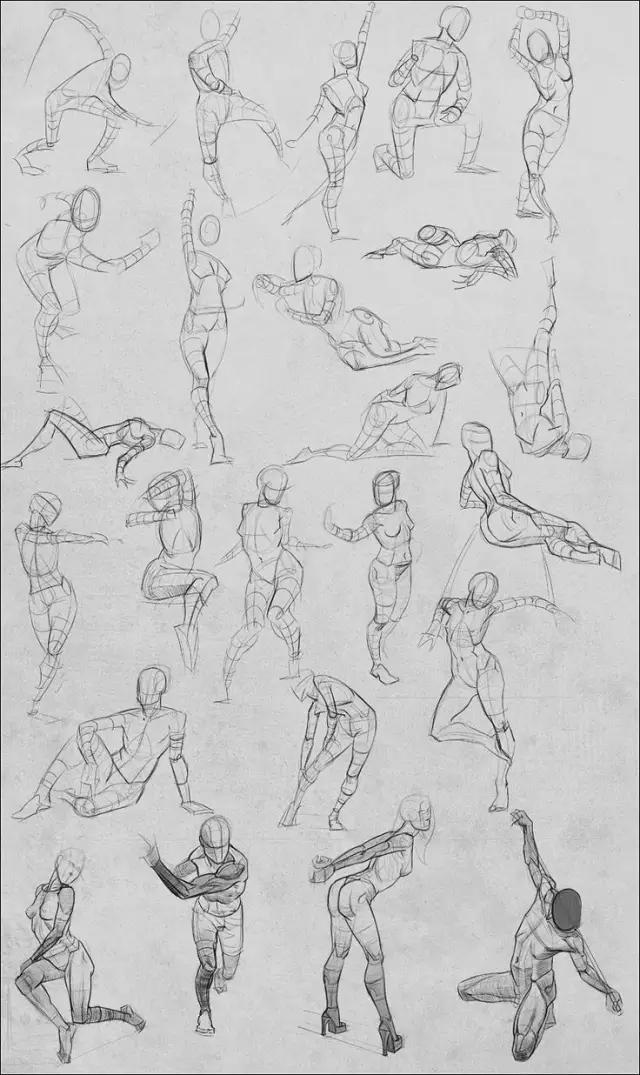 人物动态比例结构研究