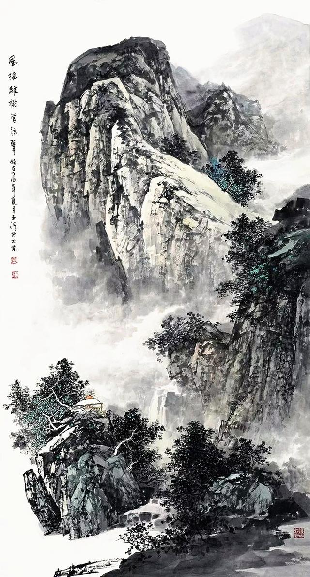 畫作品單玉清專攻山水,自幼跟從宋雨桂,馮大中學習北方山水大氣磅礴