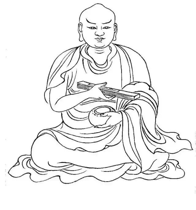 不会画佛像分享47张高清白描线稿供你学习临摹简单易学