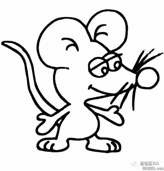 简笔画老鼠 2020年鼠年春节老鼠简笔画儿童简笔画大全 